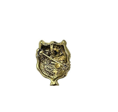 Golden Color Owl Shaped Golden Metal Brooch