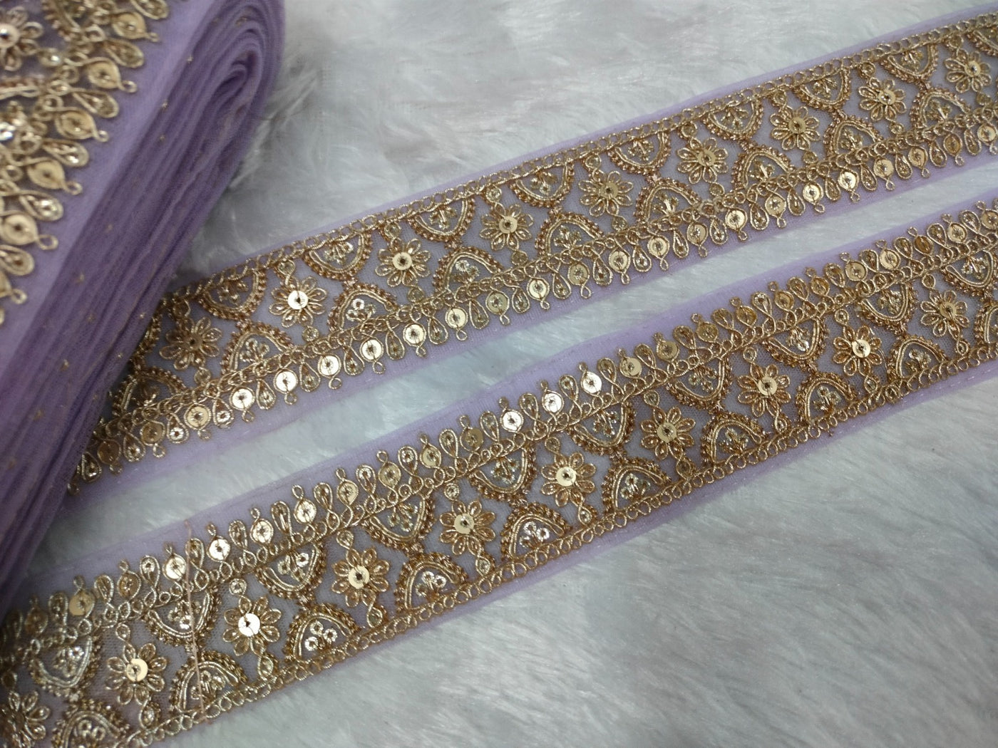 Lavender Fancy Embellished Trim