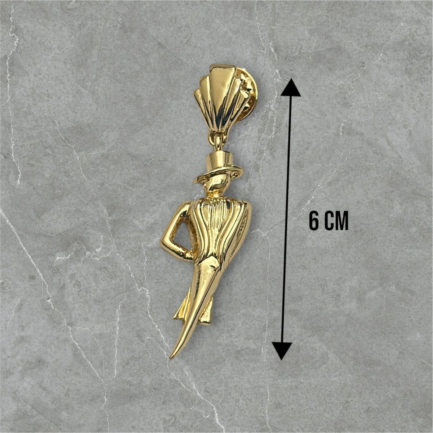 Gentleman Gold Metal Brooch