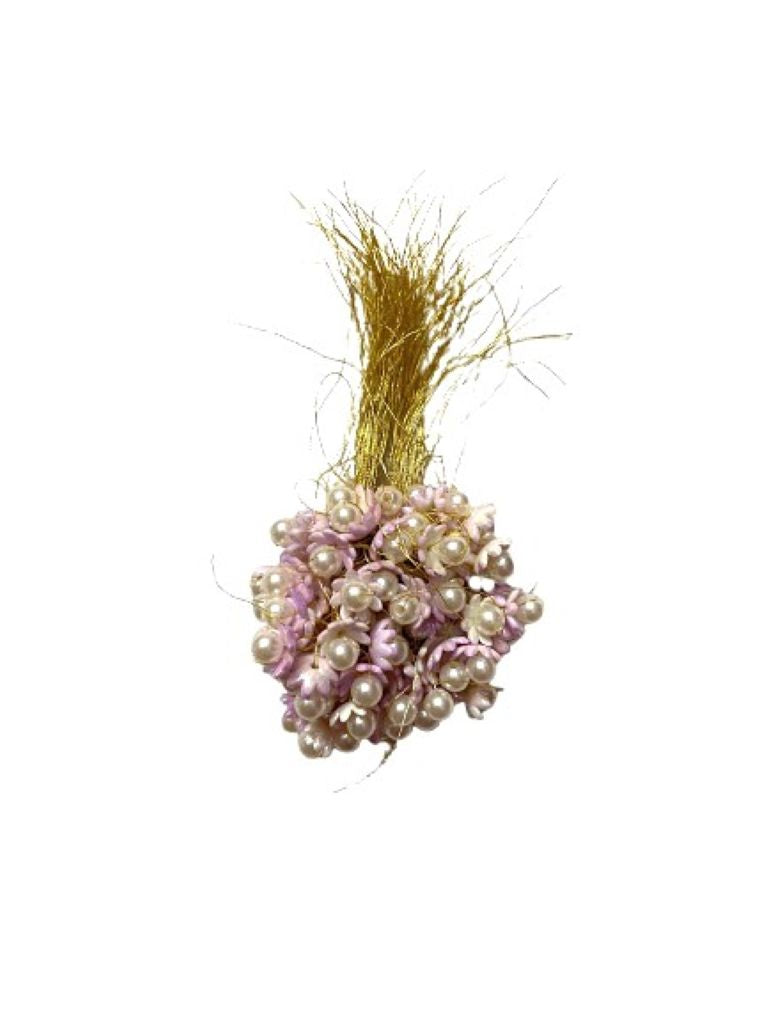 Pastel Purple Resin Flower and Pearl Tassel