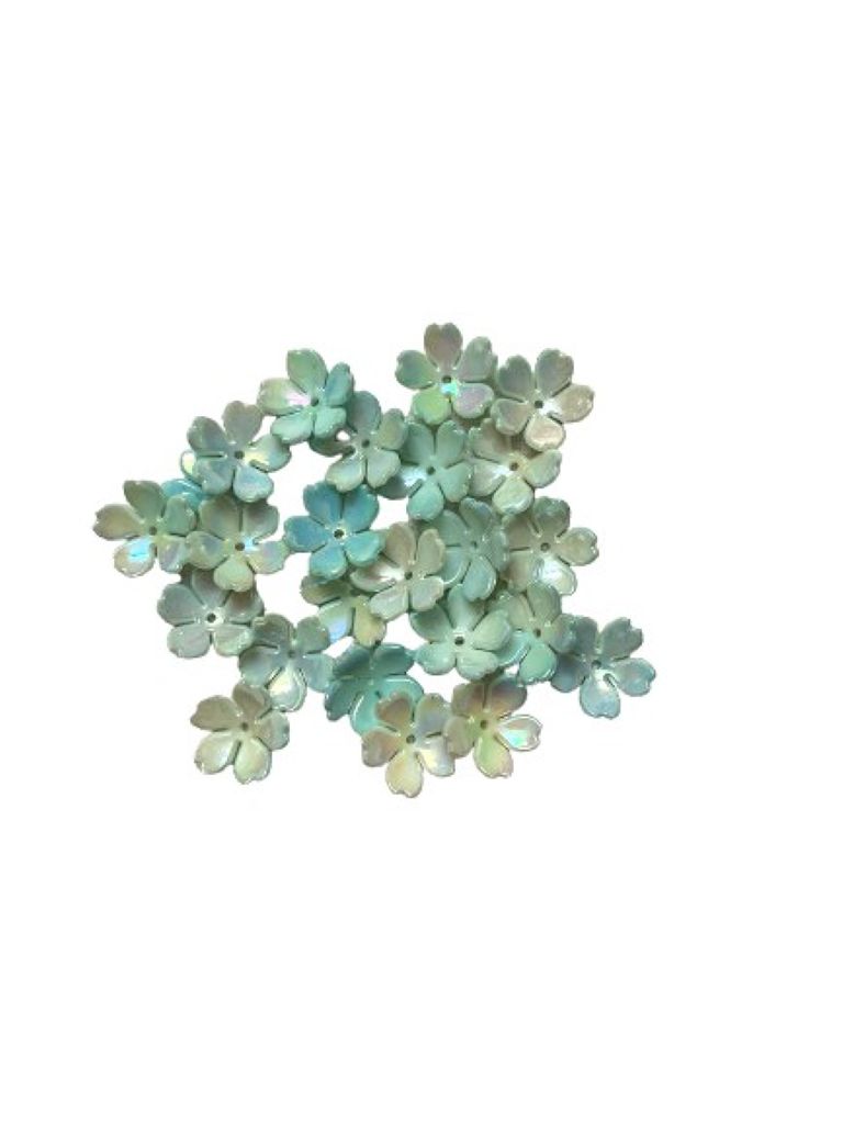 Pastel Blue Resin Flower Embellishments