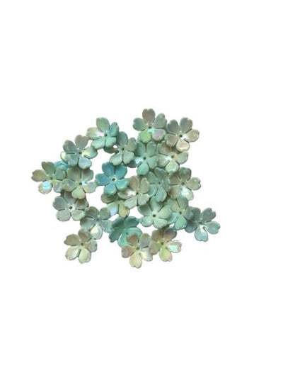 Pastel Blue Resin Flower Embellishments
