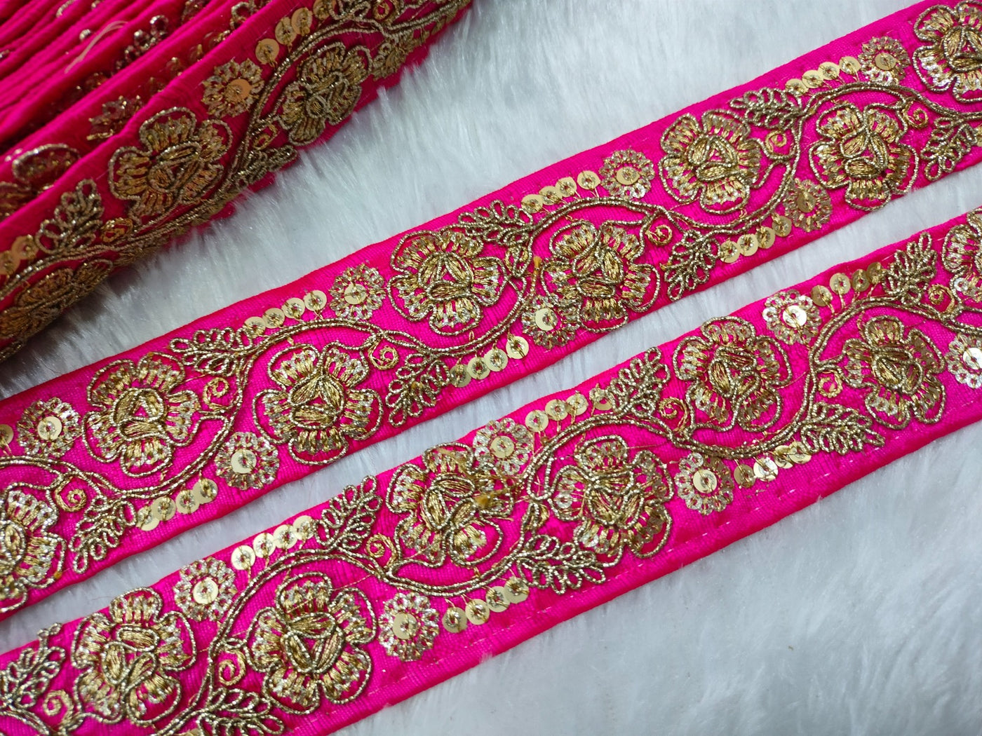 Pink Fancy Embellished Trim