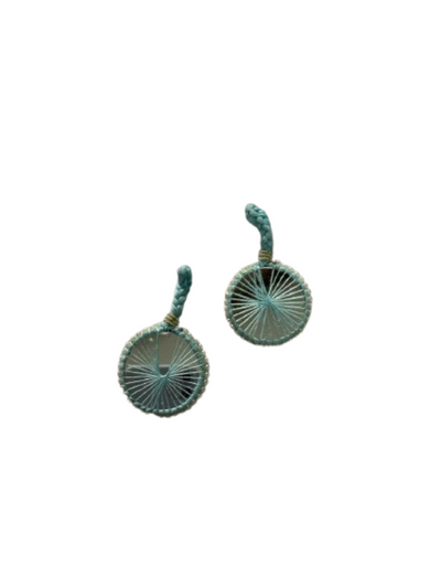 Pastel Blue Thread and Mirror Latkan
