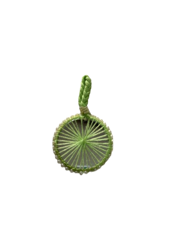 Pastel Green Thread and Mirror Latkan