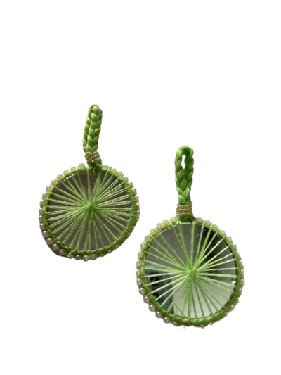 Pastel Green Thread and Mirror Latkan