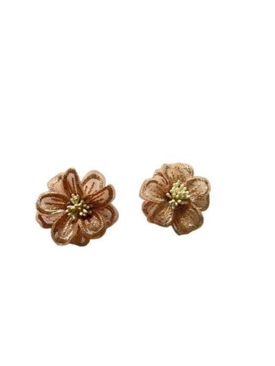 Peach Fabric Flower.