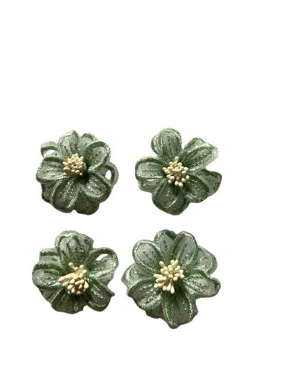 Pastel Green Fabric Flower.