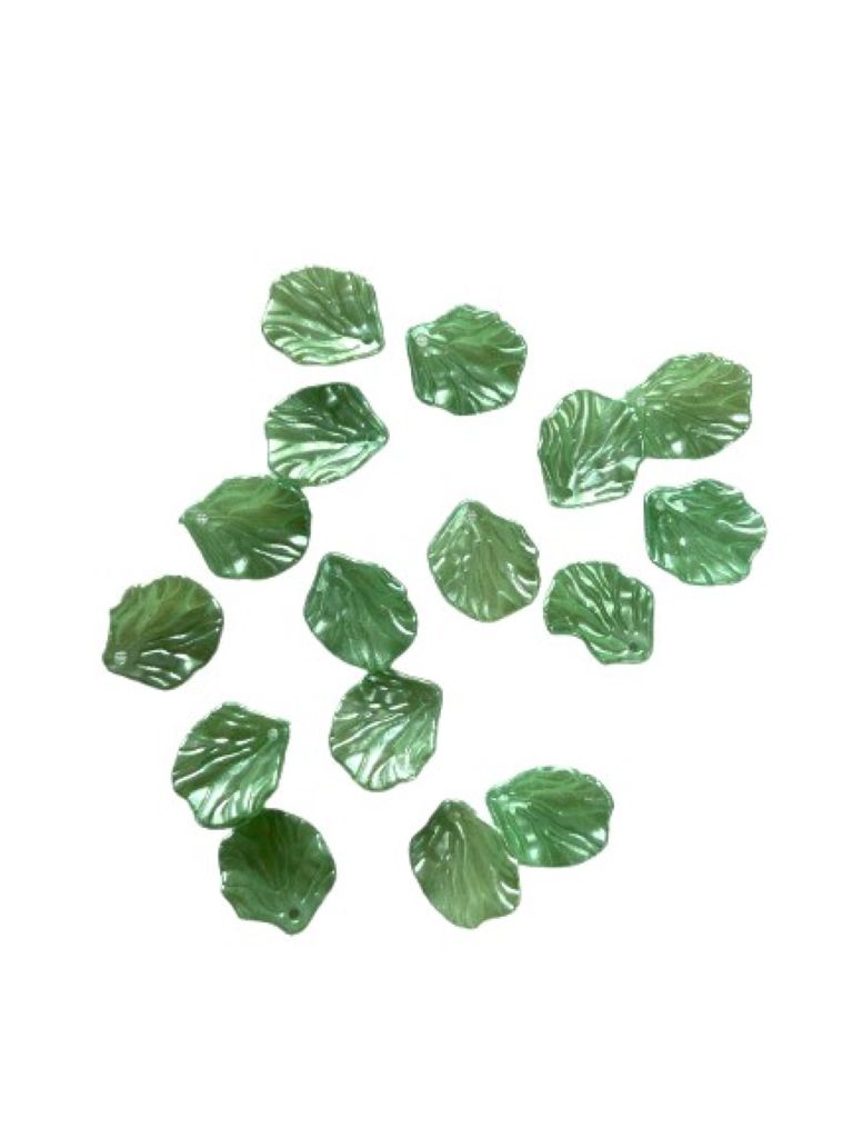 Pastel Green Metallic Resin Shell Embellishments