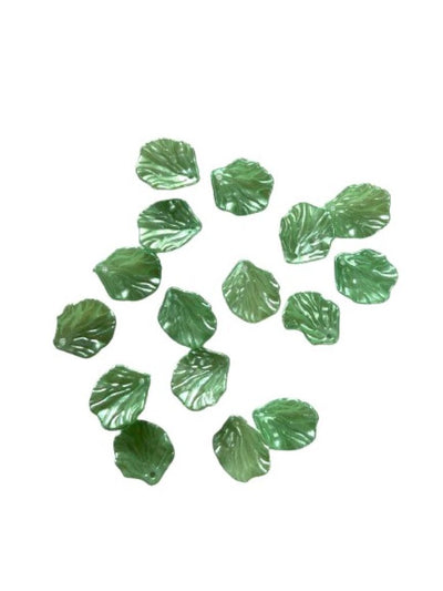 Pastel Green Metallic Resin Shell Embellishments