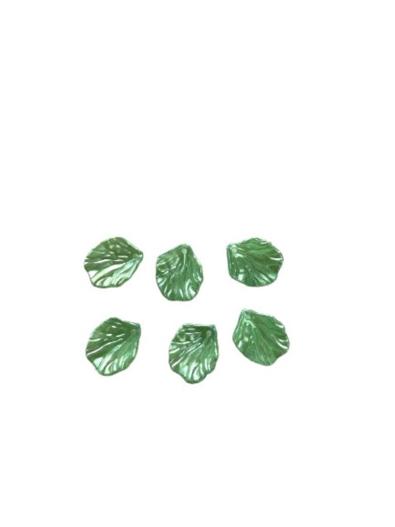 Pastel Green Metallic Resin Shell Embellishments