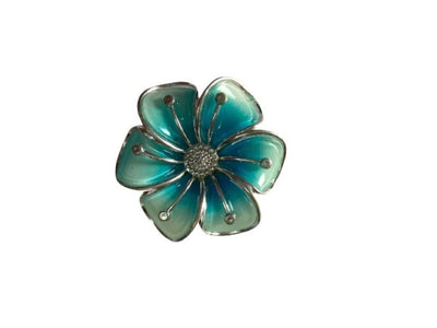 Blue Plastic Resin Flower
