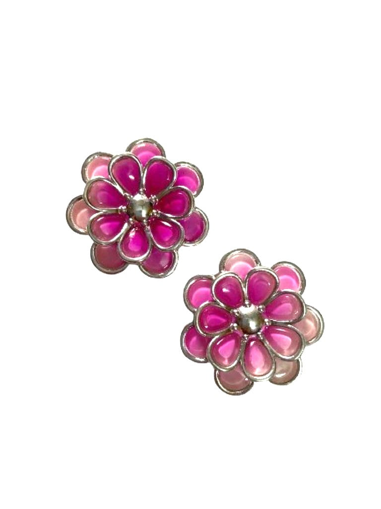 Pink Plastic Resin Flower