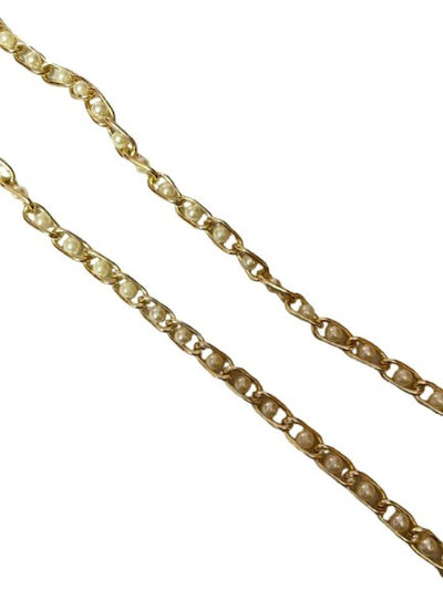 Golden Metal And Pearl Chain