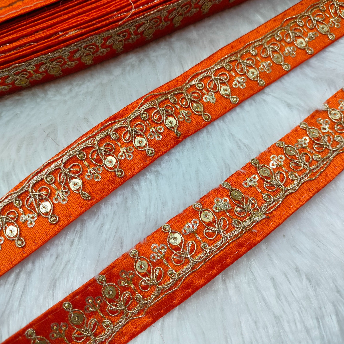 Orange Fancy Zari Trim