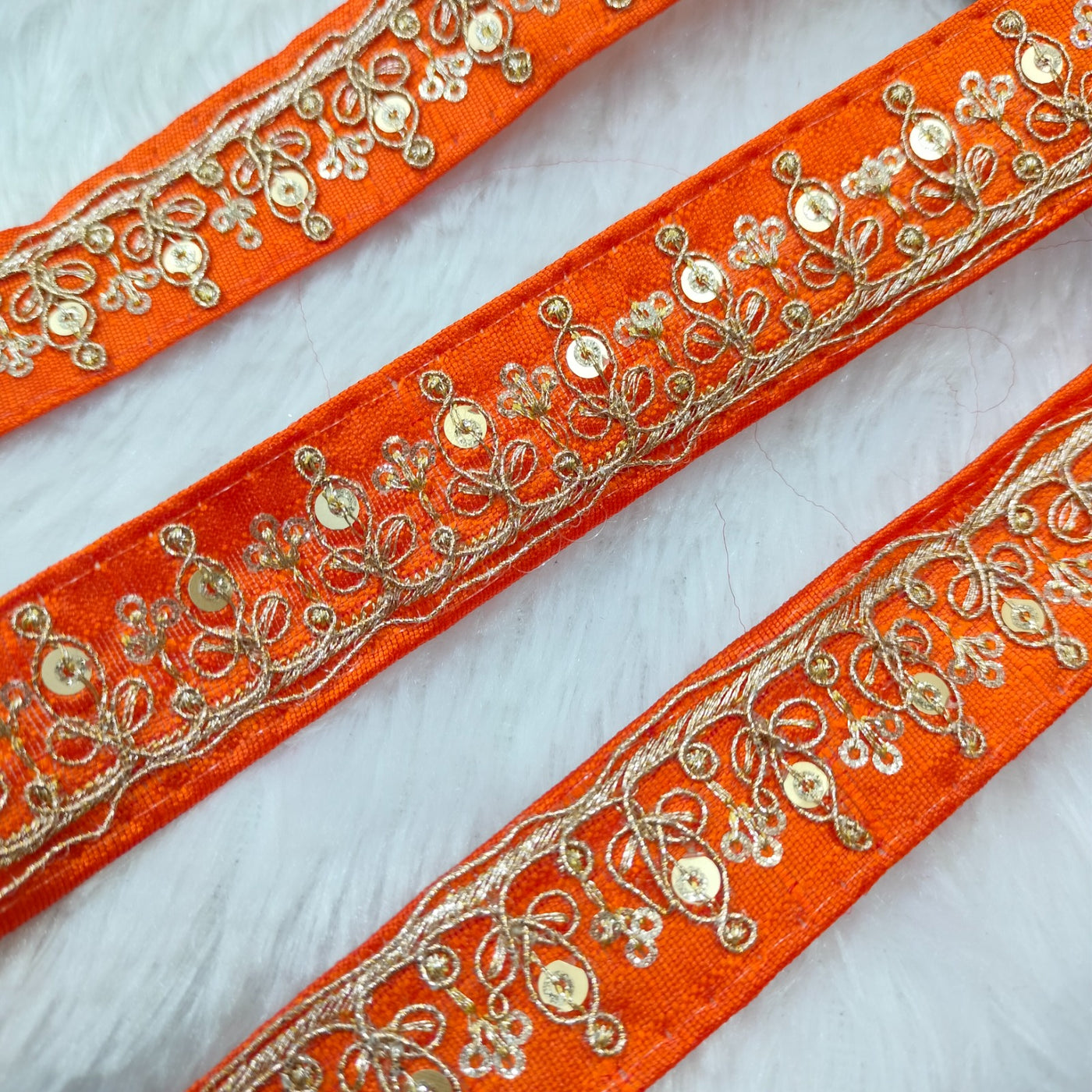Orange Fancy Zari Trim