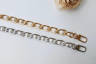 Golden Pearl Chain With Hooks