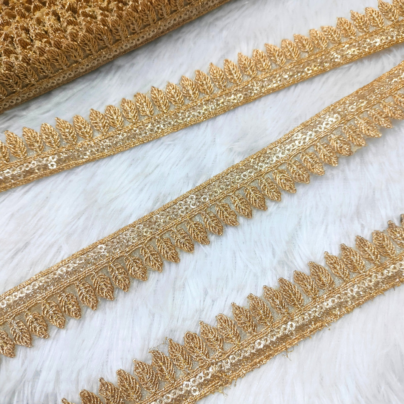 Golden Fancy Zari Embellished Trim