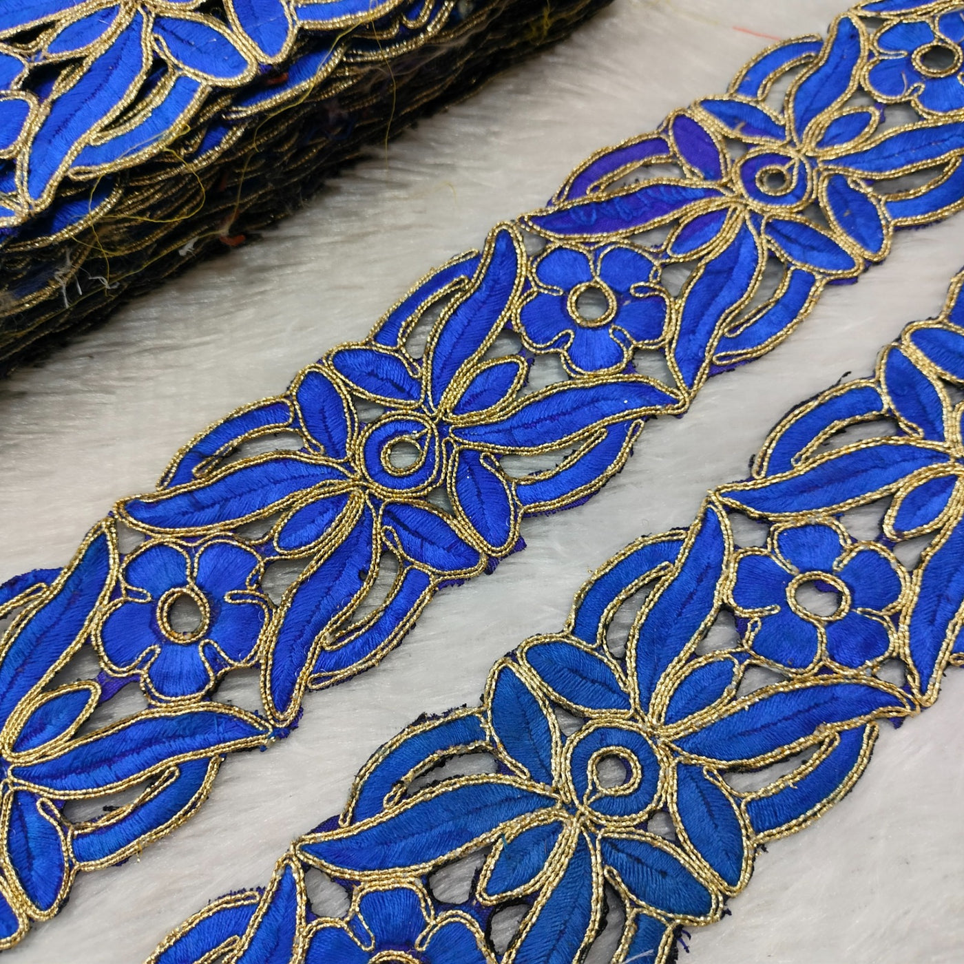 Cobalt Blue Fancy Embellished Trim