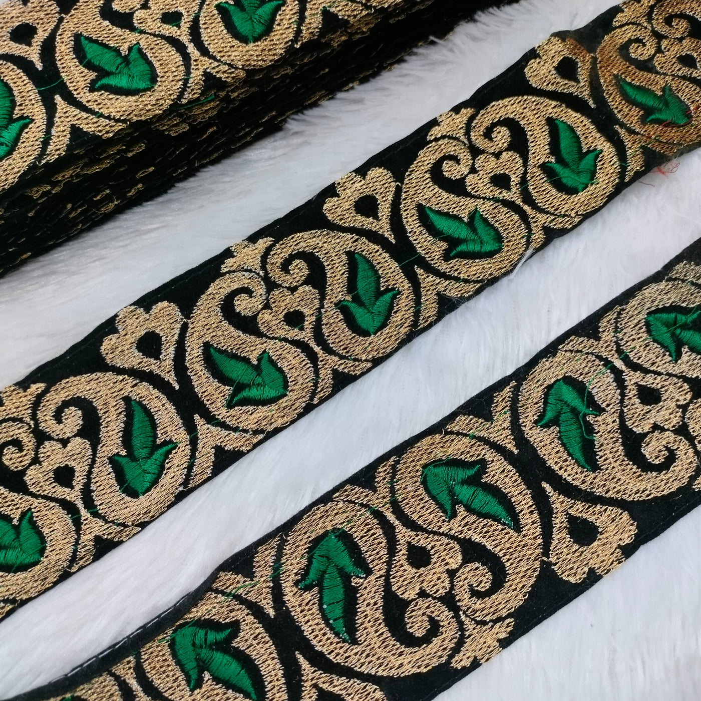 Black Fancy Embellished Trim