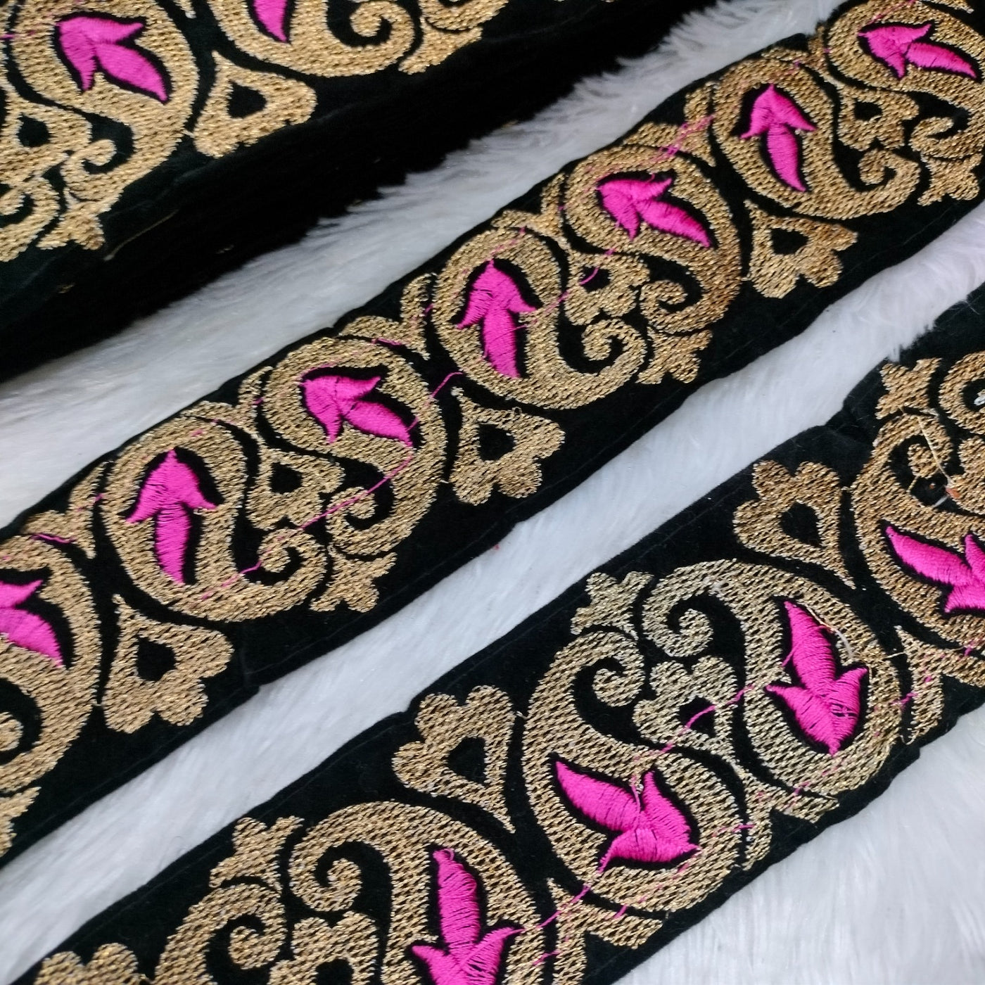Black Fancy Embellished Trim