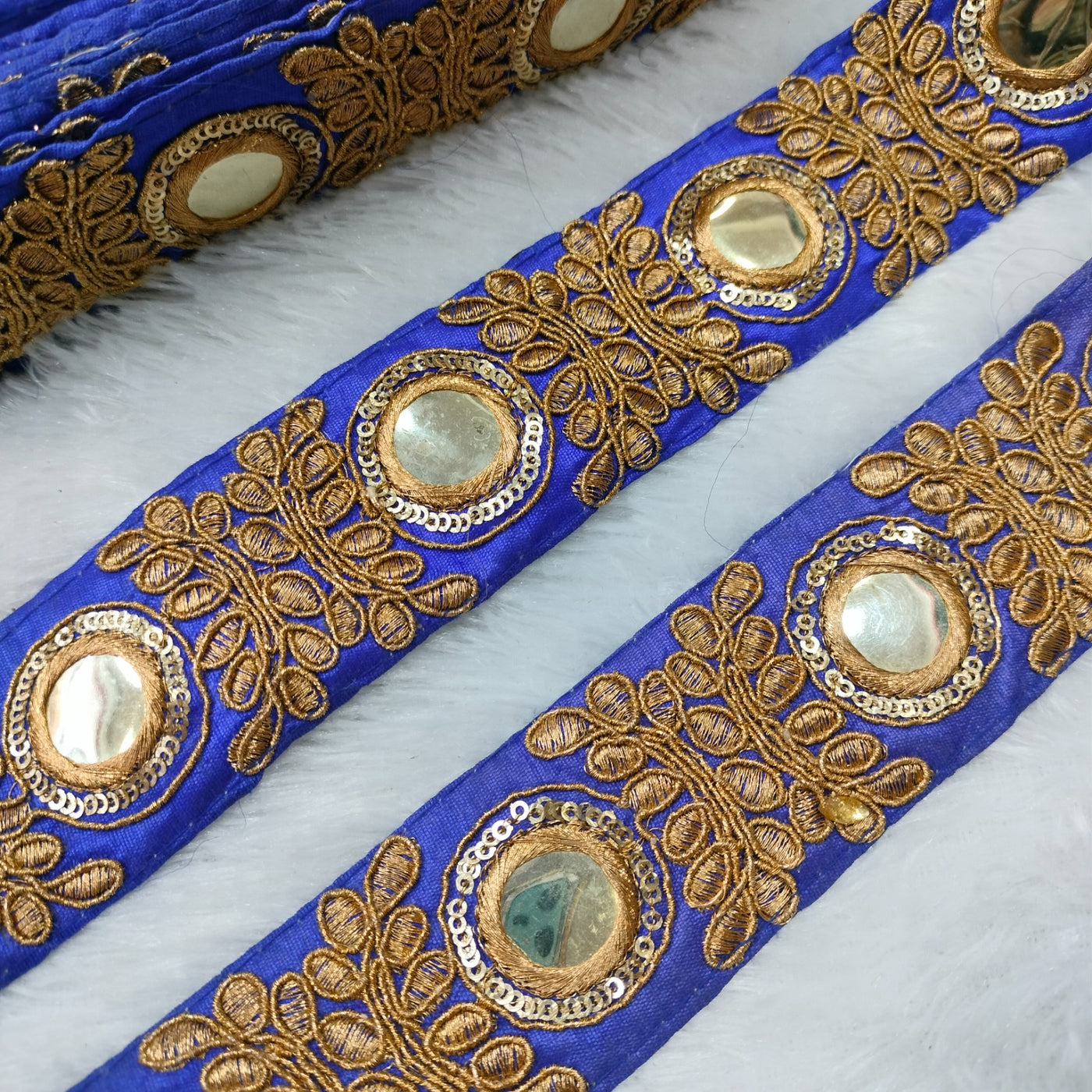 Blue Fancy Embellished Trim