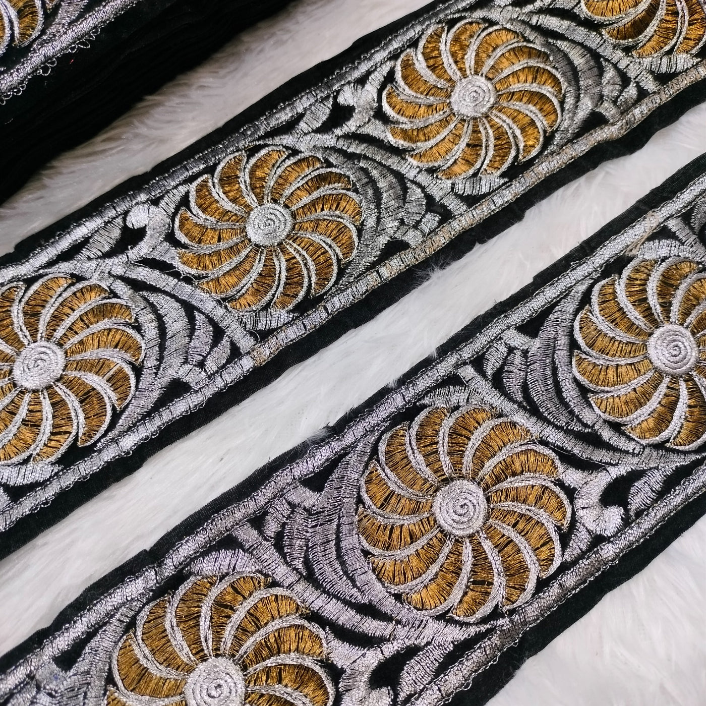 Black Fancy Embellished Trim