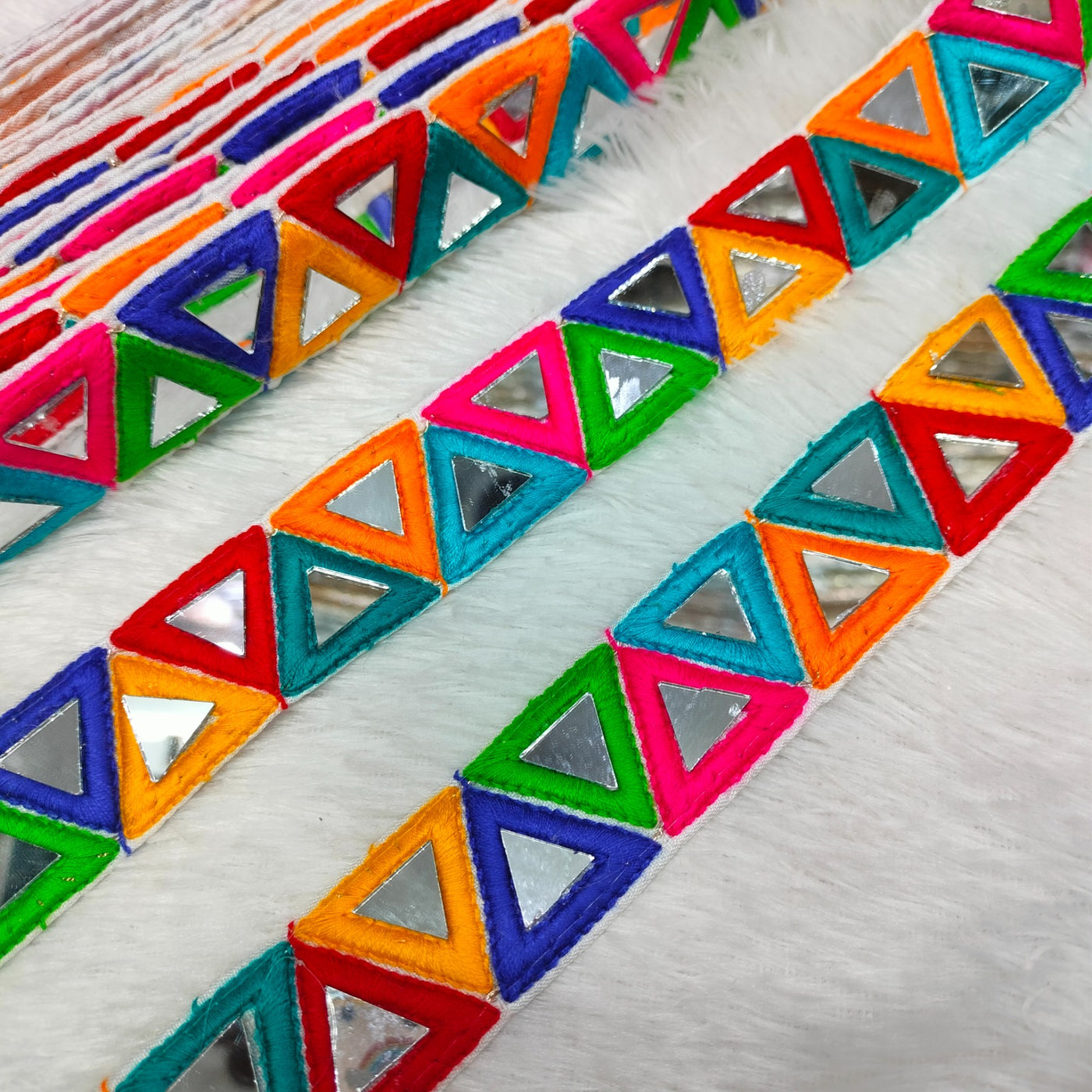 Multicolor Embroidery Navratri Trim