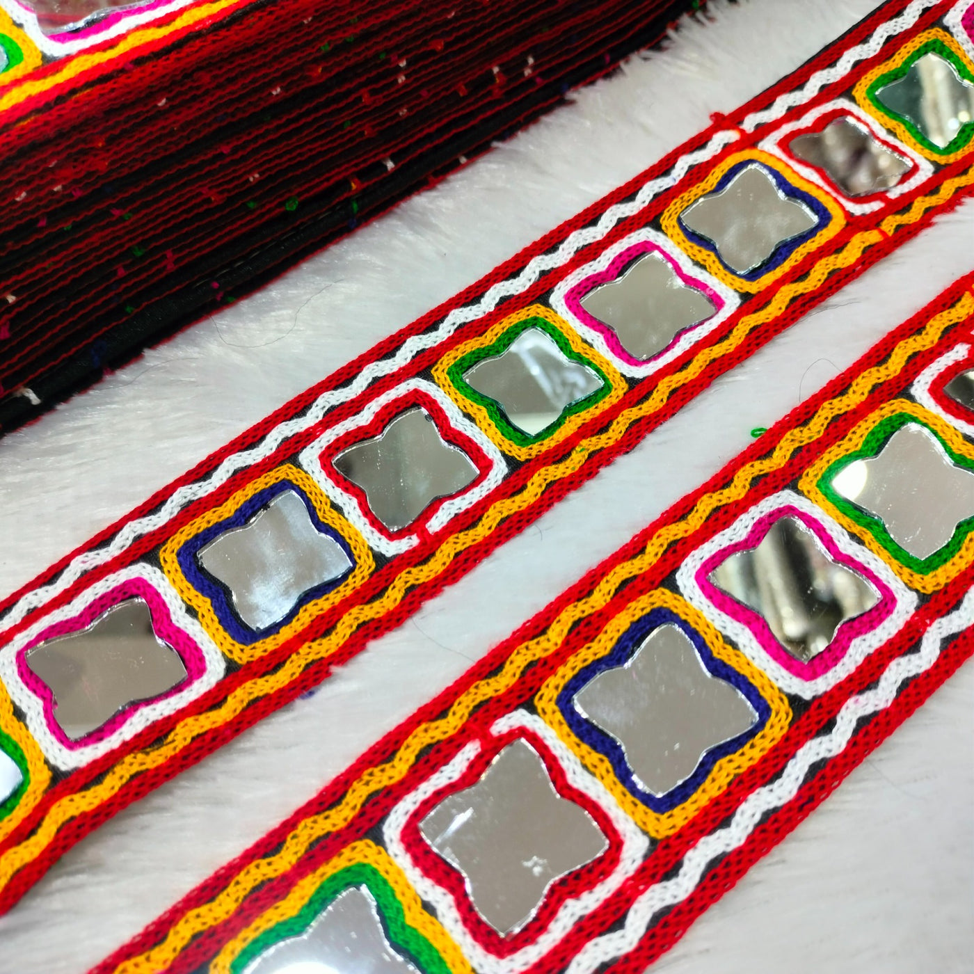 Multicolor Embroidery Navratri Trim