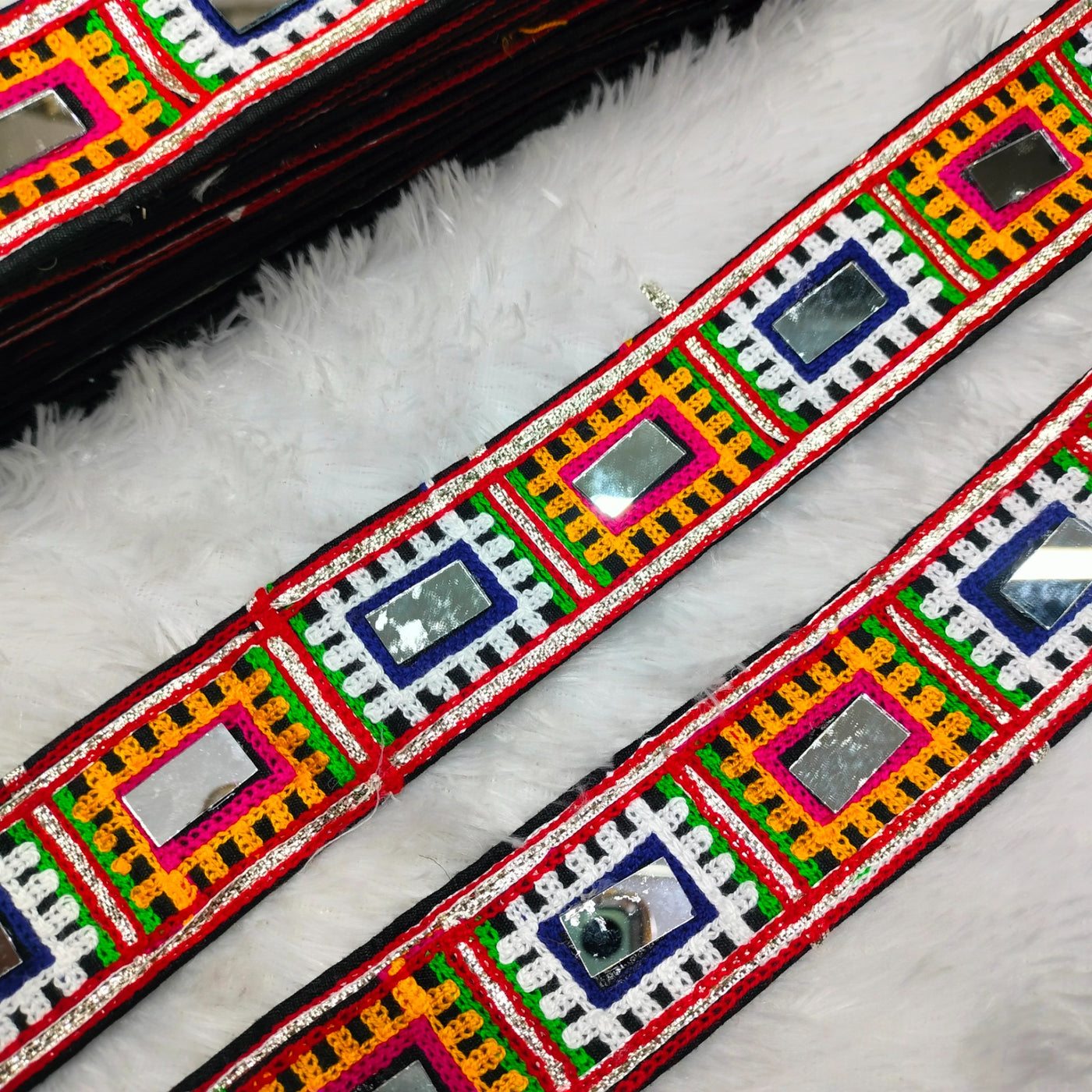 Multicolor Embroidery Navratri Trim