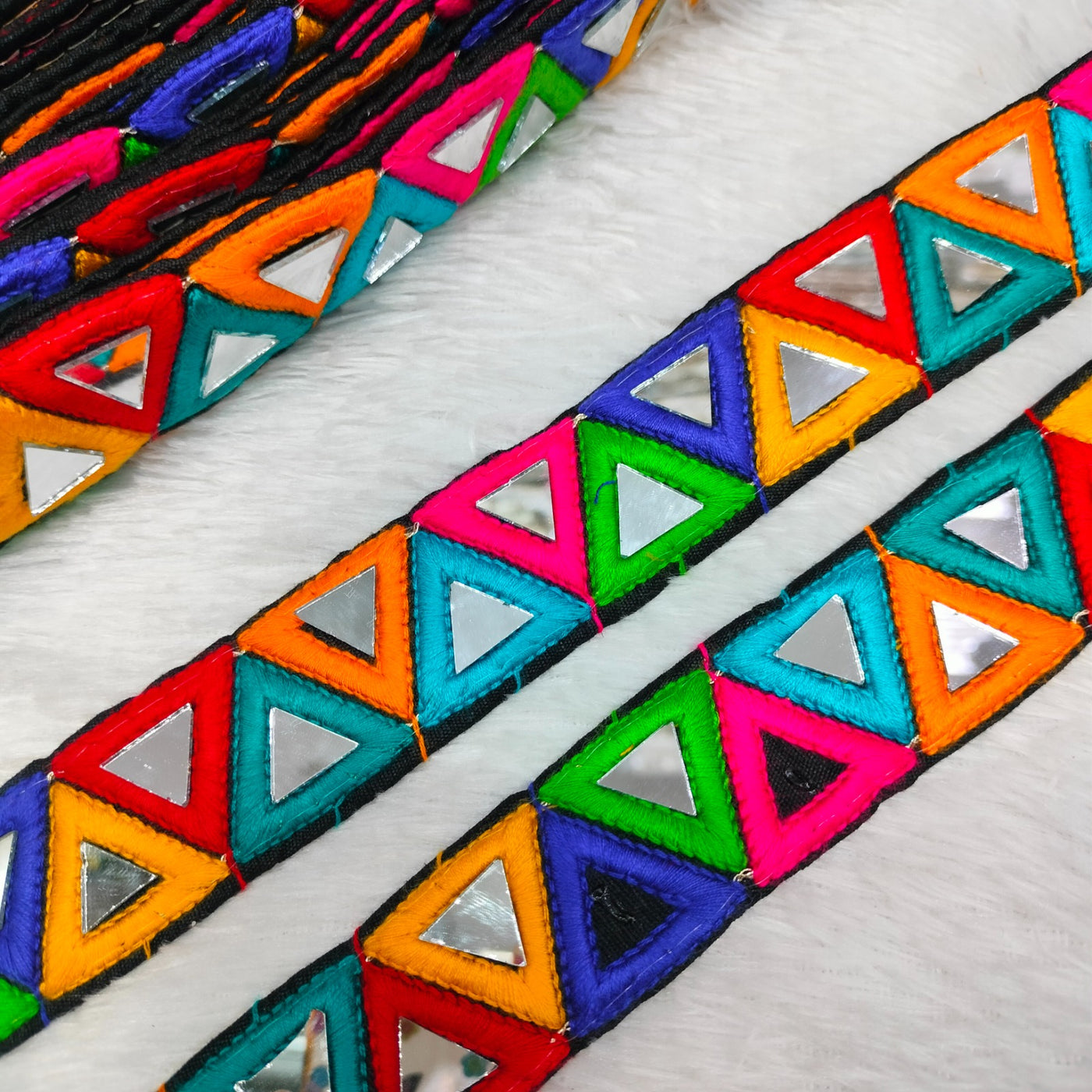 Multicolor Embroidery Navratri Trim
