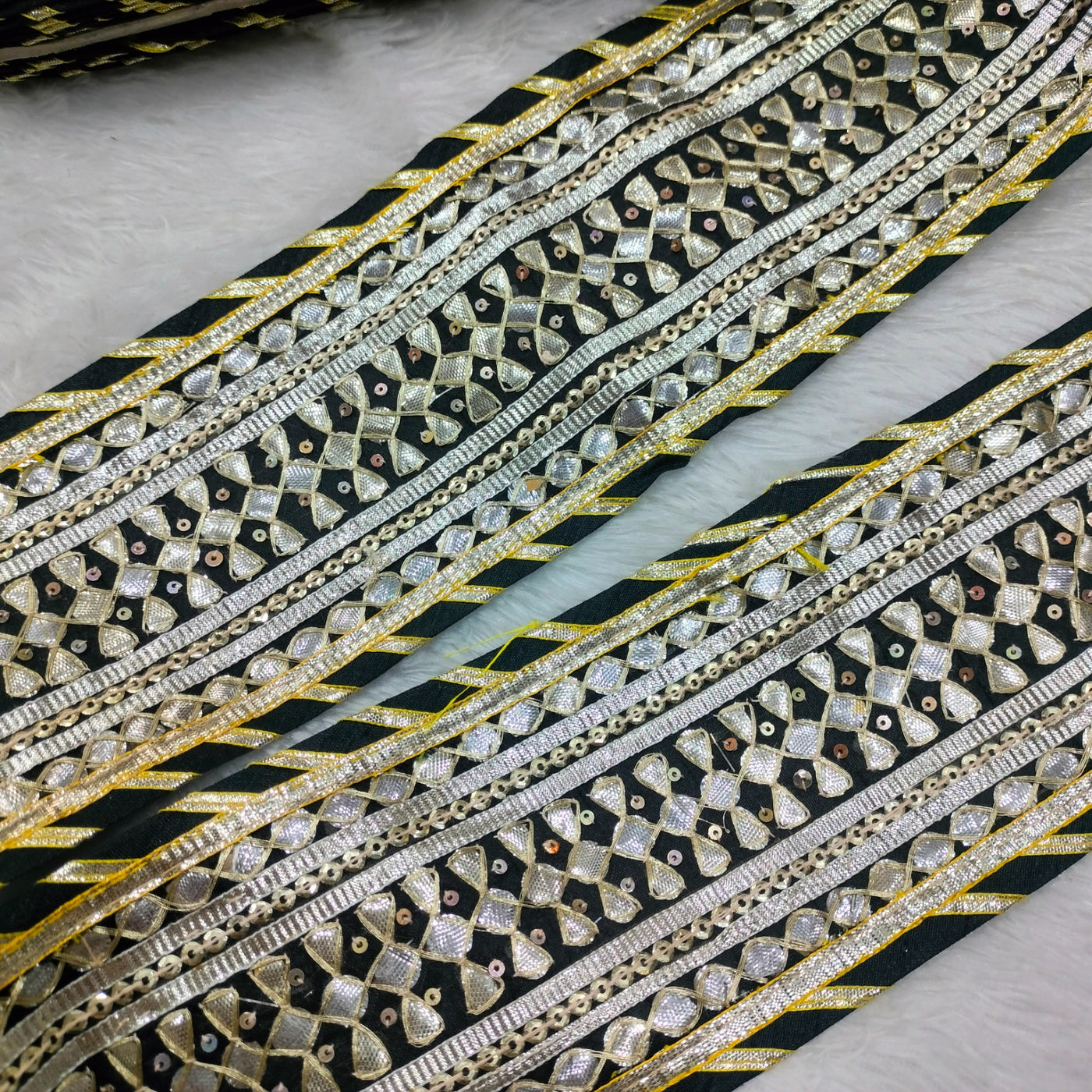Black Handcrafted Gota Trim