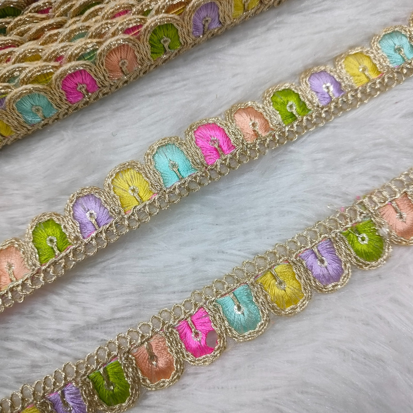 Multicolor Embellished Trim