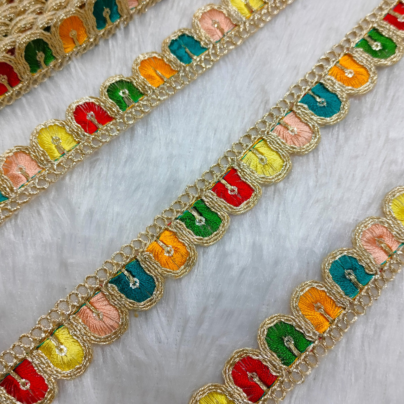 Multicolor Embroidery Trim