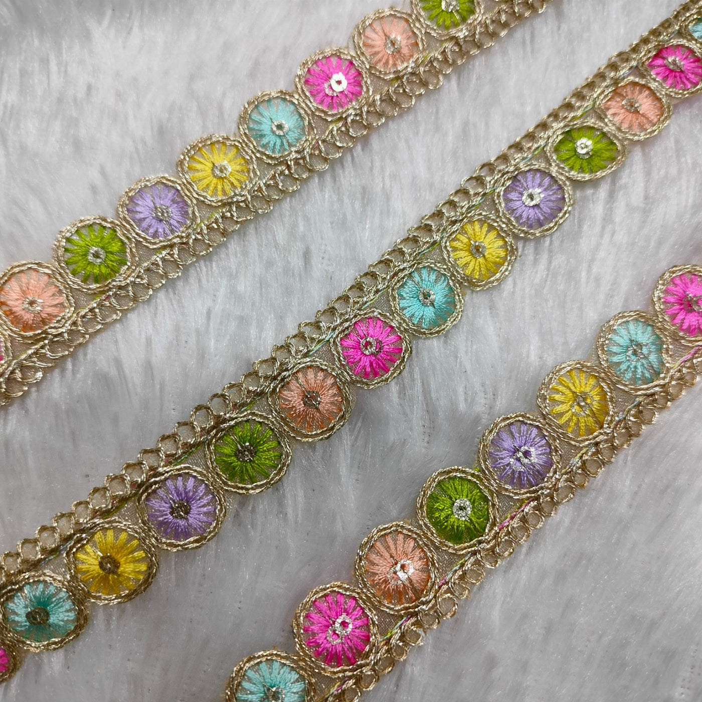 Multicolor Embroidery Trim
