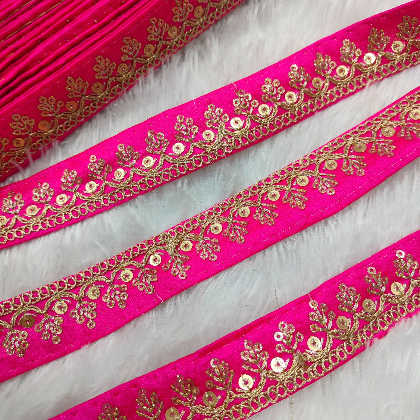 Pink Fancy Embellished Trim
