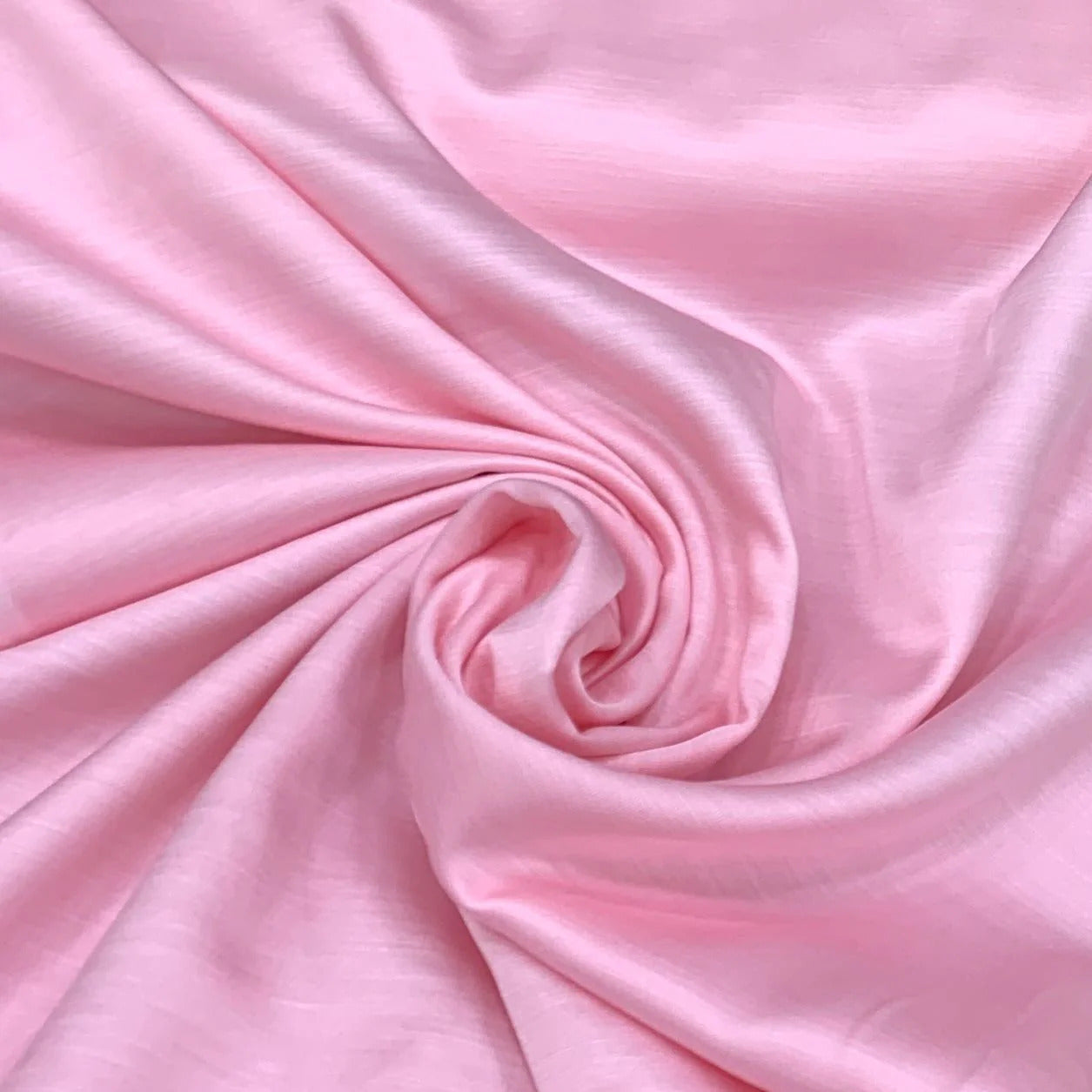 Light Pink Plain Viscose Linen Satin Fabric (Wholesale)