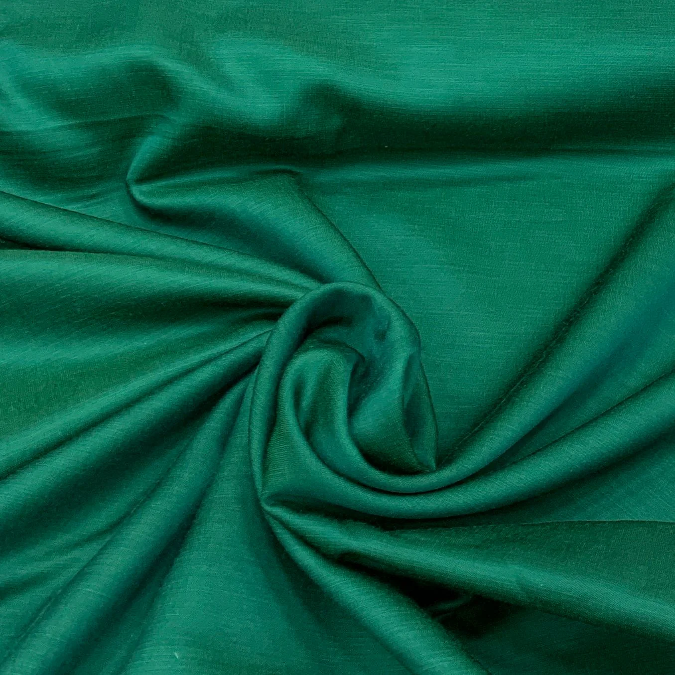 Emerald GreenPlain Viscose Linen Satin Fabric (Wholesale)