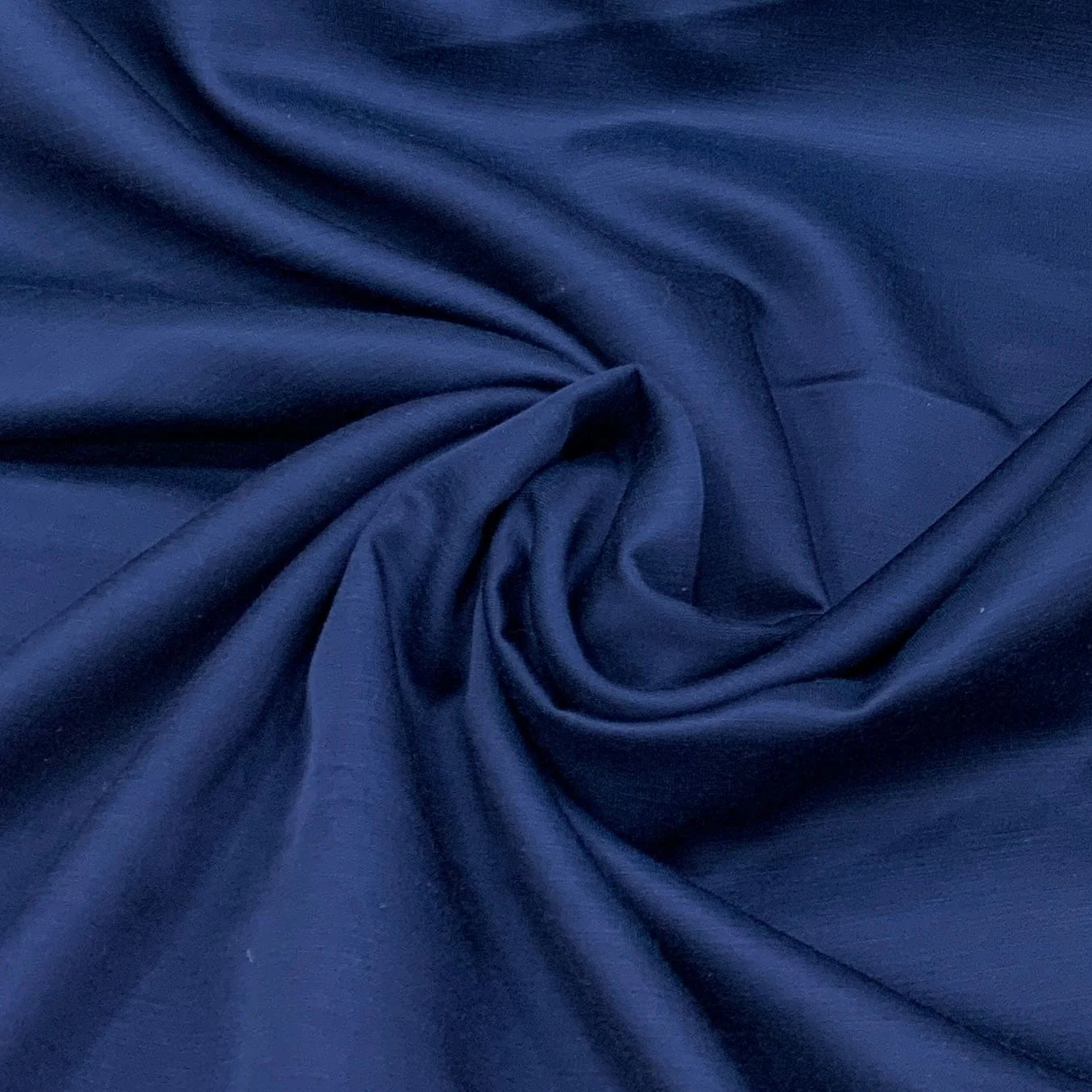 Dark Blue Plain Viscose Linen Satin Fabric (Wholesale)