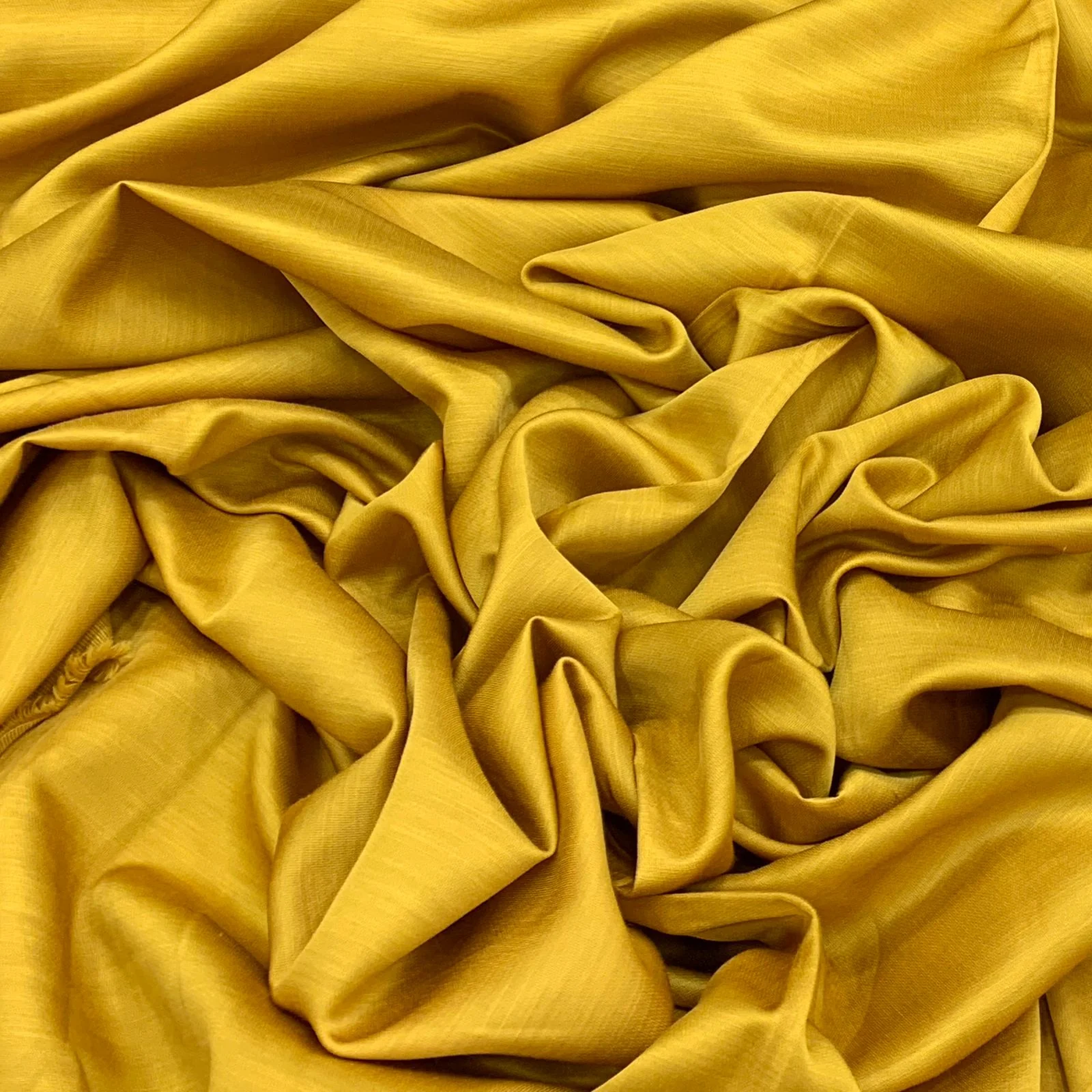 Mustard Yellow Plain Viscose Linen Satin Fabric (Wholesale)