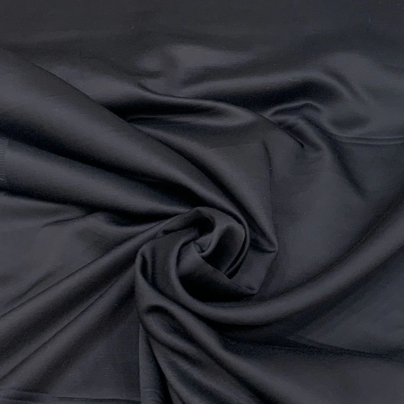 Black Plain Viscose Linen Satin Fabric (Wholesale)