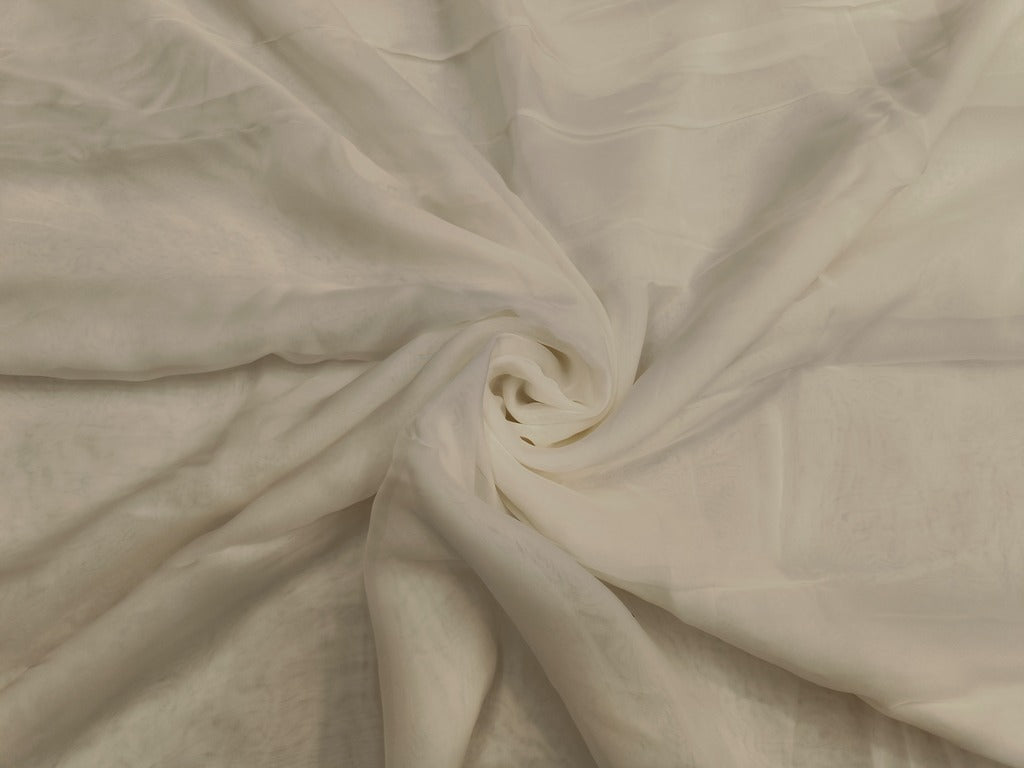 White Dyeable Viscose Organza Fabric (Wholesale)