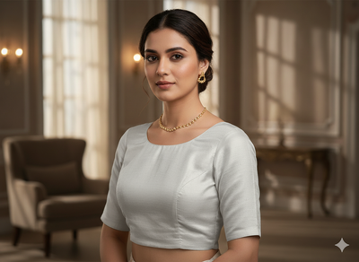 सफ़ेद सादा शुद्ध रंगने योग्य विस्कोस गाजी सिल्क कपड़ा