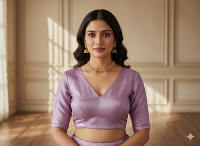 लैवेंडर सादा शुद्ध विस्कोस गाजी सिल्क कपड़ा