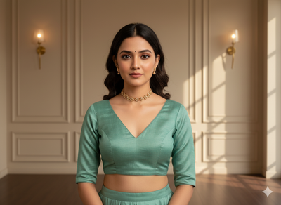 पिस्ता हरा सादा शुद्ध विस्कोस गाजी सिल्क फैब्रिक