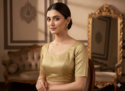 गोल्डन प्लेन शुद्ध विस्कोस गाजी सिल्क फैब्रिक