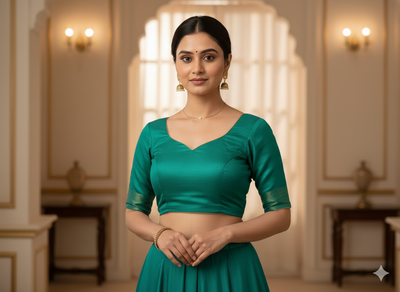 चैती हरा सादा शुद्ध विस्कोस गाजी रेशम कपड़ा