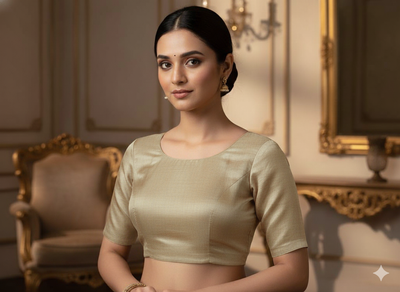 सुनहरा भूरा सादा शुद्ध विस्कोस गाजी रेशम कपड़ा