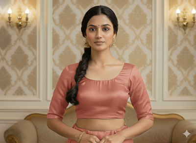 सैल्मन प्लेन शुद्ध विस्कोस गाजी सिल्क फैब्रिक