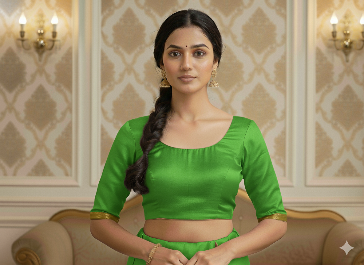 घास हरा सादा शुद्ध विस्कोस गाजी रेशम कपड़ा